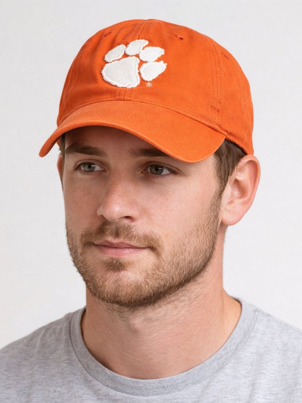 Clemson Tigers hat White embroidered Tiger Paw
